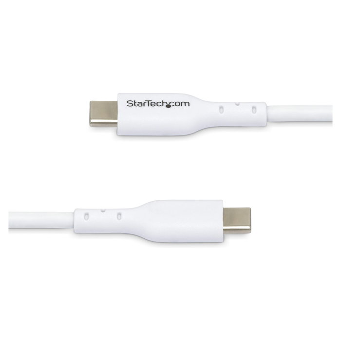 StarTech.com Cable USB-C a USB-C de 2m, 60W PD, Blanco