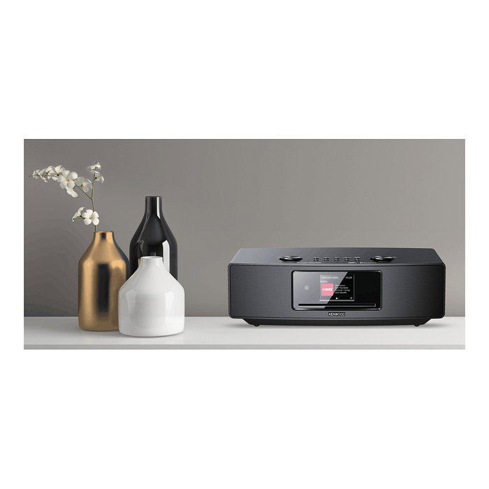 Kenwood CR-ST700SCD-B - Radio con Sintonizador Digital DAB+ y FM, Radio por Internet (Spotify, Amazon Music), Bluetooth, Wi-Fi, Pantalla TFT de 2.8", Potencia 43W, Color Negro