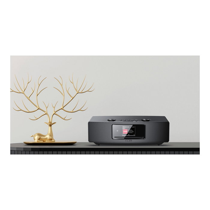 Kenwood CR-ST700SCD-B - Radio con Sintonizador Digital DAB+ y FM, Radio por Internet (Spotify, Amazon Music), Bluetooth, Wi-Fi, Pantalla TFT de 2.8", Potencia 43W, Color Negro