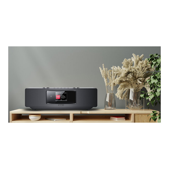 Kenwood CR-ST700SCD-B - Radio con Sintonizador Digital DAB+ y FM, Radio por Internet (Spotify, Amazon Music), Bluetooth, Wi-Fi, Pantalla TFT de 2.8", Potencia 43W, Color Negro
