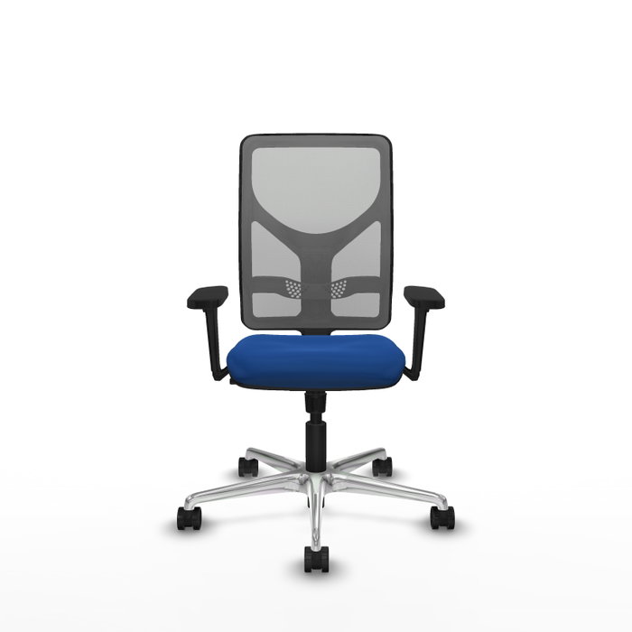 PIQUERAS Y CRESPO Silla de oficina Motilla con mecanismo Sincro, Azul y Gris
