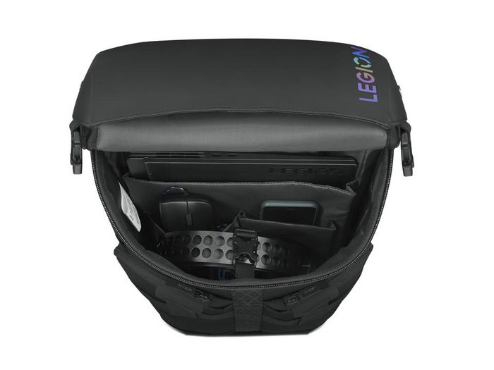 Lenovo Legion Active Gaming Backpack Mochila para Gaming, Compartimentos para Portátil 17", Fabricada con PET Reciclado