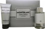 Montblanc Explorer Platinum Gift Set 100ml EDP + 100ml Shower Gel + 7.5ml EDP
