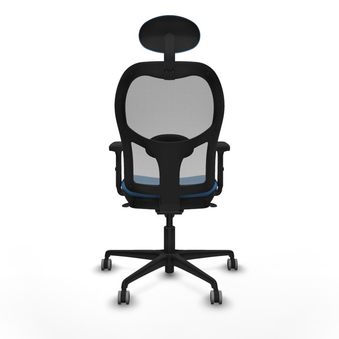 PIQUERAS Y CRESPO Silla de oficina Jorquera con mecanismo Sincro, Azul claro y Gris