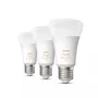 Philips Hue White Ambiance 8719514328266 Bombilla LED Inteligente Bluetooth E27 A60 9W (Equivalente 60W), Luz Blanca Cálida a Fría 2200-6500K, Paquete de 3
