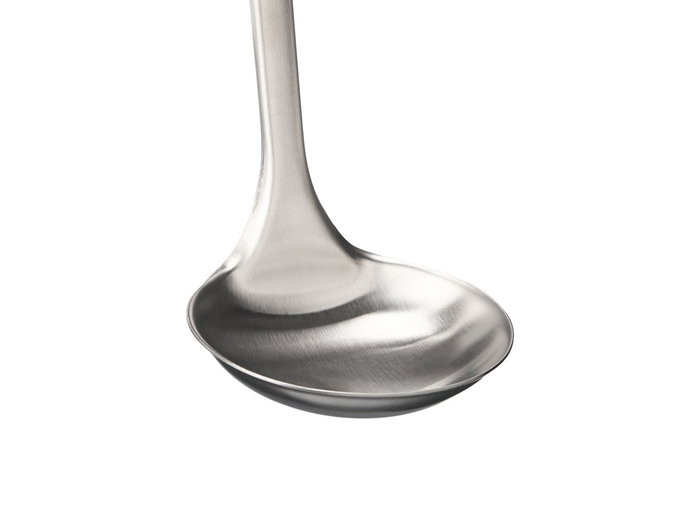 Kinvara Pala Cucharón Mango Suave Negro Mate Acero Inoxidable y Plástico 32x7x9 cm (Set de 24)