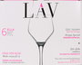 LAV Set de 6 Copas de Vino/Agua de 330 cc, Colección Ella, 21.4 cm de alto, 26.3 cm de largo y 17.8 cm de ancho (4 Cajas)
