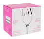 LAV Set de 6 Copas de Vino/Agua de 330 cc, Colección Ella, 21.4 cm de alto, 26.3 cm de largo y 17.8 cm de ancho (4 Cajas)