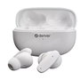 Denver Twe-49Enc Auriculares Inalámbricos Bluetooth V5.3 con Estuche de Carga, Cancelación de Ruido ENC y Hasta 6.5h de Autonomía, Blanco