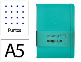 Antartik Antartik Notes Cuaderno Tapa Dura A5 Hojas Puntos Turquesa 100 Hojas 80gr FSC