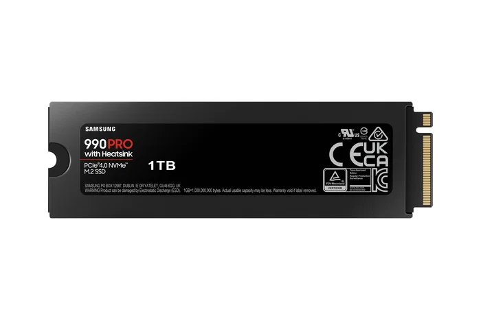 Samsung 990 PRO 1 TB SSD con disipador térmico M.2 2280 NVMe PCIe 4.0 Samsung 990 PRO 1 TB SSD con disipador térmico M.2 2280 NVMe PCIe 4.0