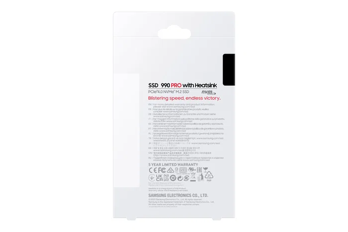 Samsung 990 PRO 1 TB SSD con disipador térmico M.2 2280 NVMe PCIe 4.0 Samsung 990 PRO 1 TB SSD con disipador térmico M.2 2280 NVMe PCIe 4.0