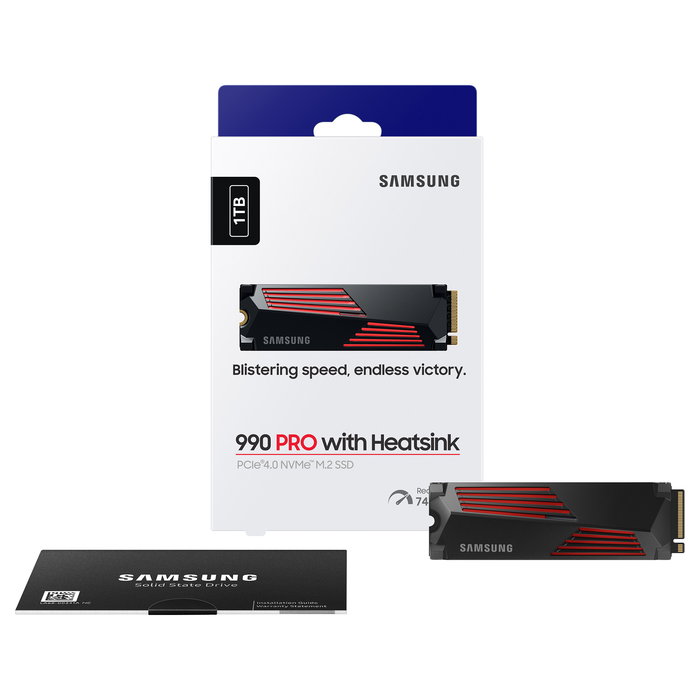 SAMSUNG 990 PRO 1TB M.2 NVMe PCIe 4.0 x 4 SSD con Disipador de Calor Retail SAMSUNG 990 PRO 1TB M.2 NVMe PCIe 4.0 x 4 SSD con Disipador de Calor Retail