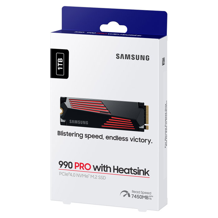 Samsung 990 PRO 1 TB SSD con disipador térmico M.2 2280 NVMe PCIe 4.0 Samsung 990 PRO 1 TB SSD con disipador térmico M.2 2280 NVMe PCIe 4.0