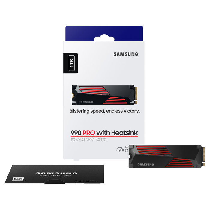 Samsung 990 PRO 1 TB SSD con disipador térmico M.2 2280 NVMe PCIe 4.0 Samsung 990 PRO 1 TB SSD con disipador térmico M.2 2280 NVMe PCIe 4.0
