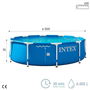 Intex Piscina Metal Frame Redonda 305x76cm 4485L Sin Depuradora para Niños y Adultos