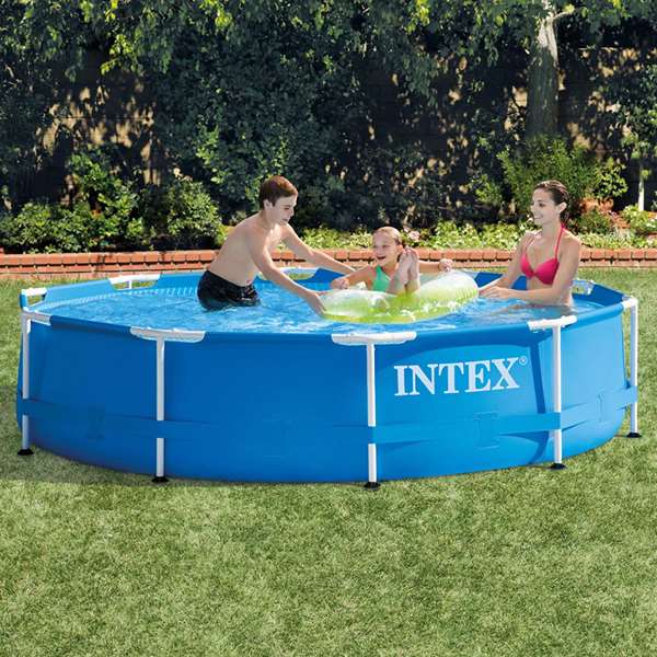Intex Piscina Metal Frame Redonda 305x76cm 4485L Sin Depuradora para Niños y Adultos