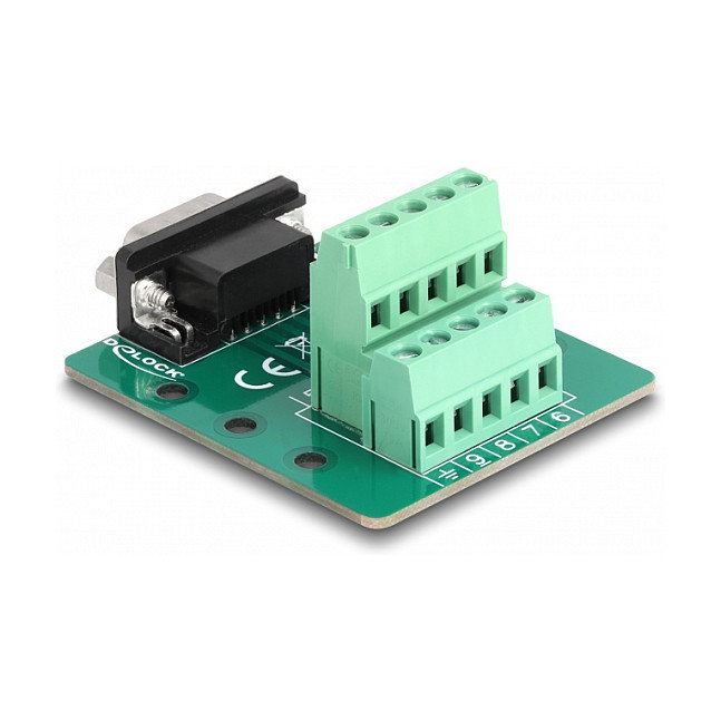DeLOCK 66907 Adaptador D-Sub de 9 pines macho a bloque de terminales para carril DIN DeLOCK 66907 Adaptador D-Sub de 9 pines macho a bloque de terminales para carril DIN