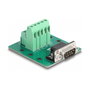 DeLOCK 66907 Adaptador D-Sub de 9 pines macho a bloque de terminales para carril DIN