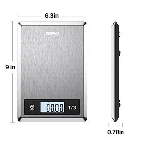 Renpho calibra 1 - smart nutrition scale - ble - grey stainless steel (up to 11lb/5kg)