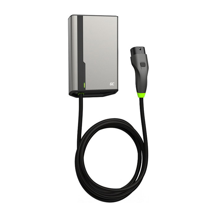 Green Cell HabuDen Wallbox 22kW 32A con cable Type 2 de 7,5m y NFC Green Cell HabuDen Wallbox 22kW 32A con cable Type 2 de 7,5m y NFC