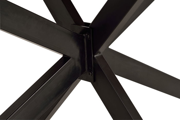 Giner y Colomer - Mesa de Comedor en Madera Acacia Natural con Patas de Metal Negro