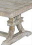 DKD Home Decor Mesa Centro Toscana Blanco Natural Madera Maciza 150 x 70 x 50 cm