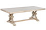 DKD Home Decor Mesa Centro Toscana Blanco Natural Madera Maciza 150 x 70 x 50 cm