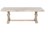 DKD Home Decor Mesa Centro Toscana Blanco Natural Madera Maciza 150 x 70 x 50 cm