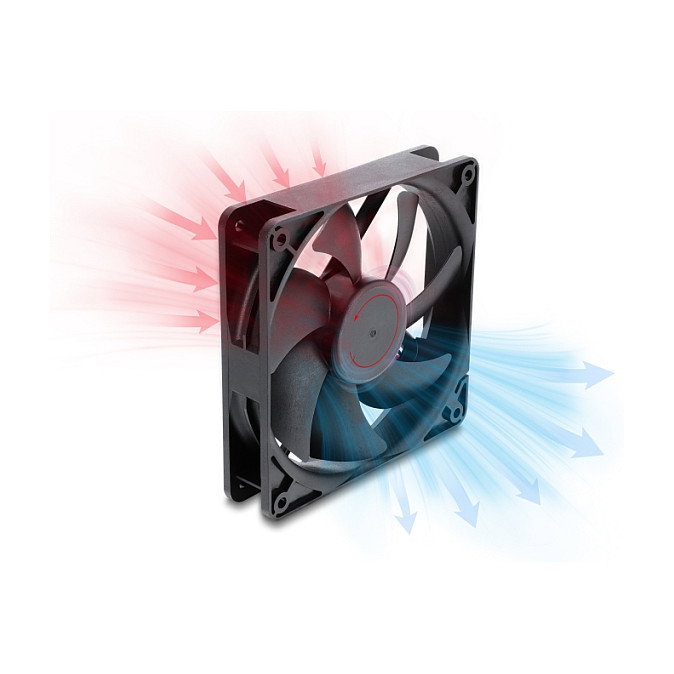 DeLOCK Ventilador Axial 48 V DC 120 x 120 x 25 mm negro