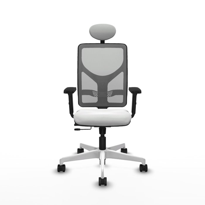 PIQUERAS Y CRESPO Silla de oficina Motilla con mecanismo Sincro/Traslack Blanco y Gris