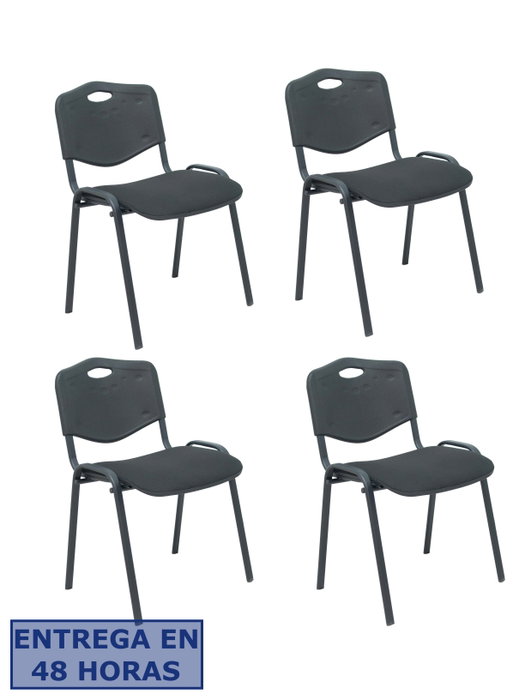 Piqueras Y Crespo Pack 4 Sillas Iso Mix Negro Piqueras Y Crespo Pack 4 Sillas Iso Mix Negro