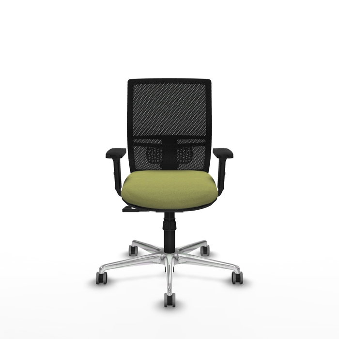 PIQUERAS Y CRESPO Silla de oficina Yunquera con mecanismo Sincro, Verde oliva y Negro