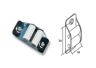 Persiana Pasacintas Mini Metálico con Rodillo de Nylon C-14mm Persiana Pasacintas Mini Metálico con Rodillo de Nylon C-14mm