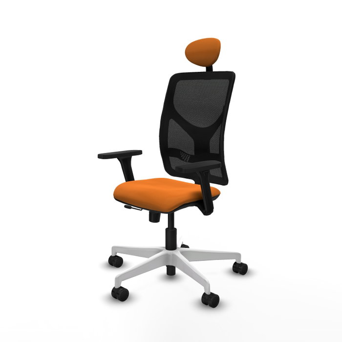 PIQUERAS Y CRESPO Silla de oficina Motilla Naranja y Negro