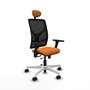 PIQUERAS Y CRESPO Silla de oficina Motilla Naranja y Negro