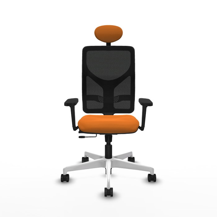PIQUERAS Y CRESPO Silla de oficina Motilla Naranja y Negro
