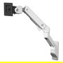 Ergotron HX Arm Brazo Monitor con Pivote Muy Alta Capacidad, 17 kg, hasta 144.8 cm (57"), 75x75-100x100 mm VESA, Montaje Pared, Ajustable - Color Blanco