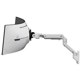 Ergotron HX Arm Brazo Monitor con Pivote Muy Alta Capacidad, 17 kg, hasta 144.8 cm (57"), 75x75-100x100 mm VESA, Montaje Pared, Ajustable - Color Blanco