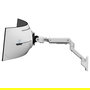 Ergotron HX Arm Brazo Monitor con Pivote Muy Alta Capacidad, 17 kg, hasta 144.8 cm (57"), 75x75-100x100 mm VESA, Montaje Pared, Ajustable - Color Blanco