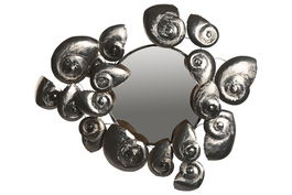 DKD Home Decor Hangfish23 Espejo Mediterraneo Plateado 90 x 10 x 80 cm