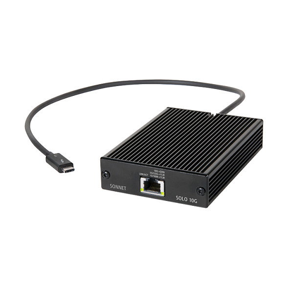 Sonnet SOLO10G-TB3 Adaptador Ethernet Thunderbolt 3 a 10Gb Base-T, 10000 Mbit/s para PC, Negro Sonnet SOLO10G-TB3 Adaptador Ethernet Thunderbolt 3 a 10Gb Base-T, 10000 Mbit/s para PC, Negro