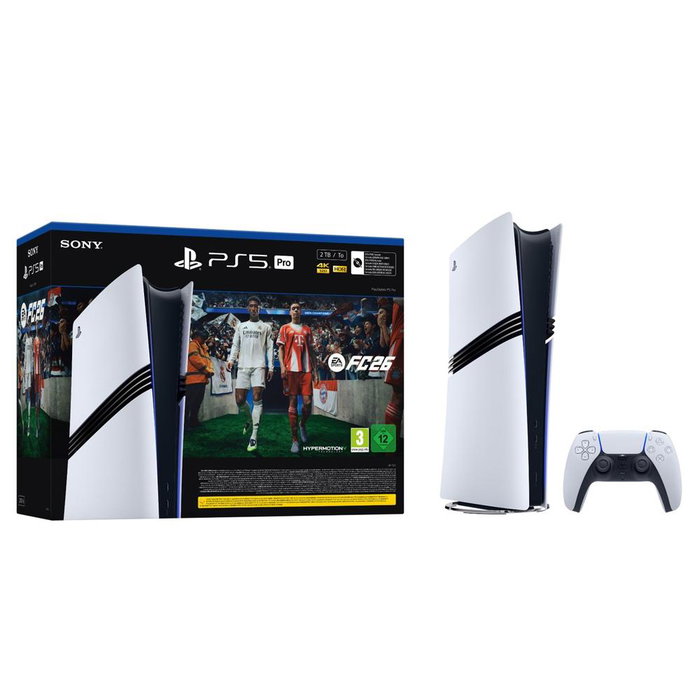 Sony PlayStation 5 Pro Digital 2TB con EA Sports FC 26 (Blanco y Negro)平衡 Sony PlayStation 5 Pro Digital 2TB con EA Sports FC 26 (Blanco y Negro)平衡