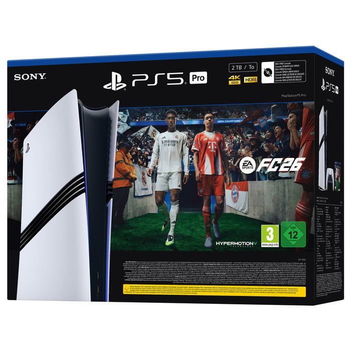 Sony Computer Entertainment Paquete PS5 Pro: Consola PlayStation 5 Pro + FC26 (código en la caja)