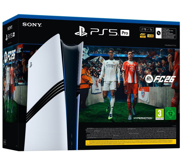 Sony PlayStation 5 Pro Digital 2TB con EA Sports FC 26 (Blanco y Negro)平衡 Sony PlayStation 5 Pro Digital 2TB con EA Sports FC 26 (Blanco y Negro)平衡