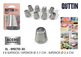 Quttin Boquillas Rusas XL Repostería 6.5 cm Ancho, 4 cm Alto, 10.5 cm Largo (48 Unidades)