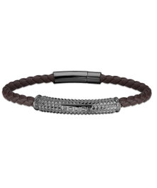Police Pulsera de Cuero Marrón PEAGB2214903