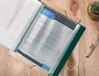 Liderpapel Carpeta con 20 fundas tipo canguro Verde translúcido DIN A4