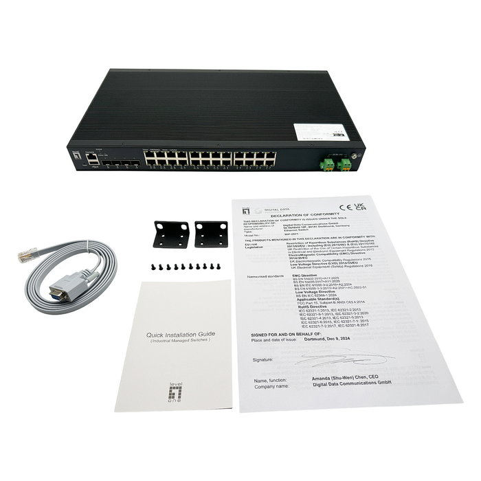 Level One IXP-2871 Switch Gestionado L2+ de 24 Puertos PoE++ 370W Level One IXP-2871 Switch Gestionado L2+ de 24 Puertos PoE++ 370W