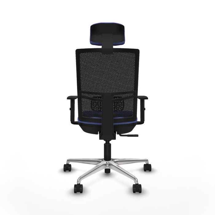 PIQUERAS Y CRESPO Silla de oficina Yunquera con mecanismo Sincro, Azul claro y Negro
